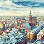 雪のヴロツワフ　冬のヴロツワフの風景